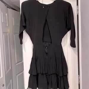 Betsy & Adam black party/cocktail dress. 8-10 crisscross back butterfly top.